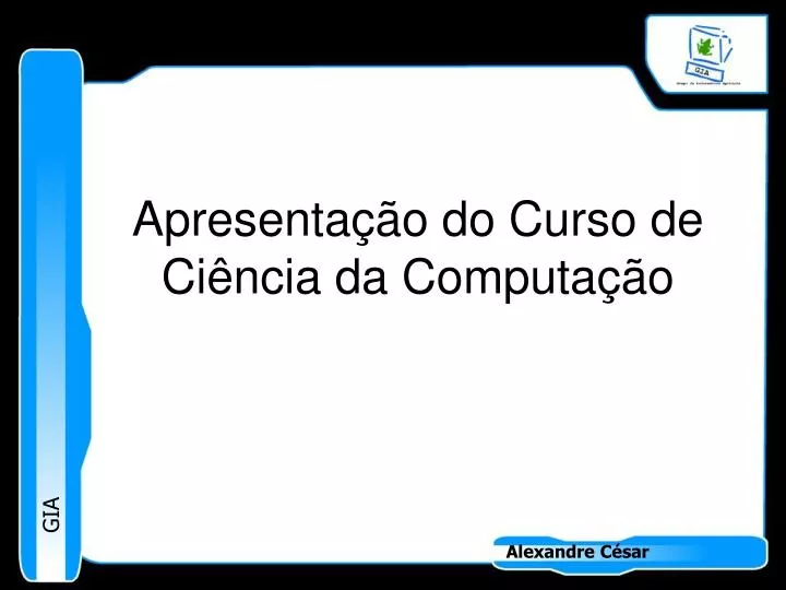 apresenta o do curso de ci ncia da computa o