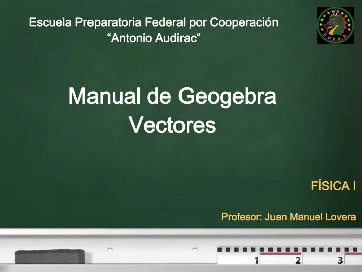 manual de geogebra vectores