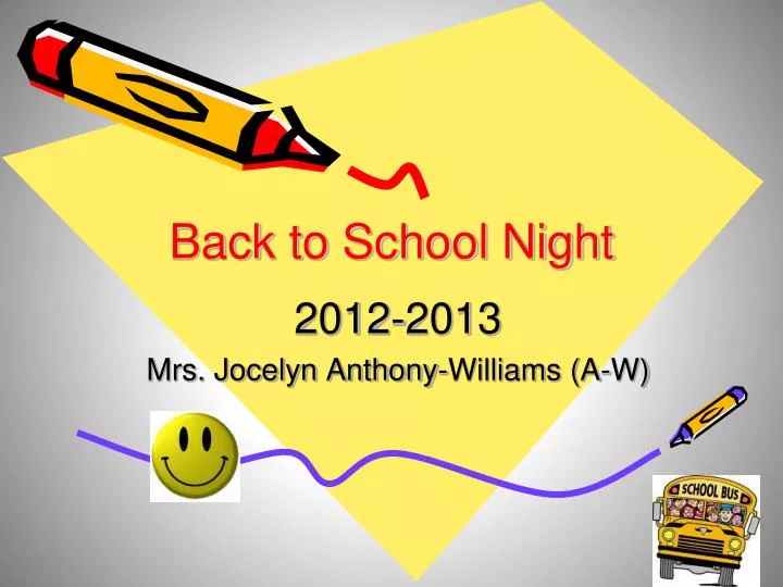 back to school night