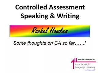 Controlled Assessment Speaking &amp; Writing