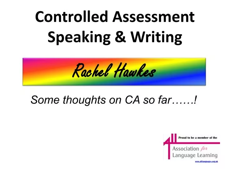 controlled assessment speaking writing