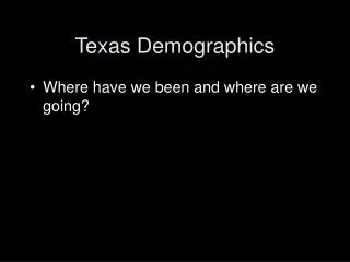 Texas Demographics