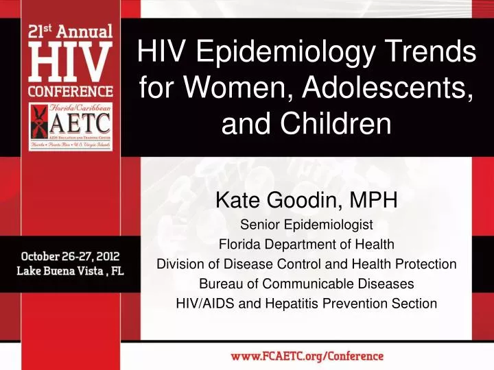 hiv epidemiology trends for women adolescents and children