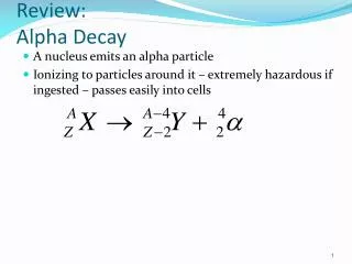 Review: Alpha Decay