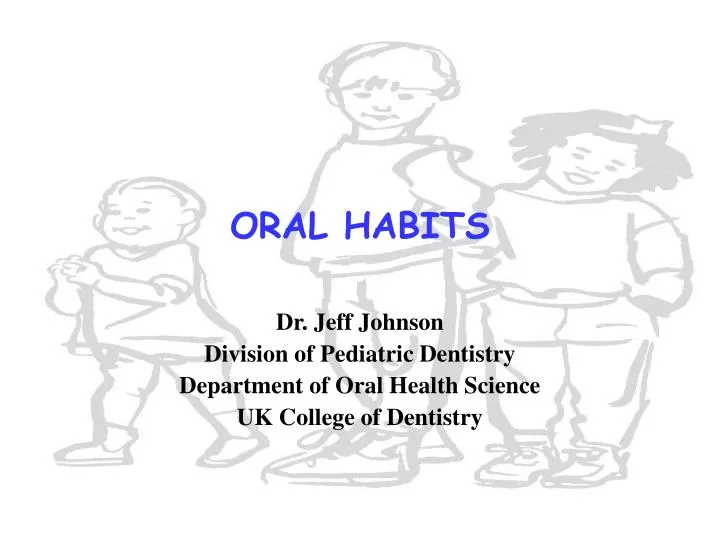 oral habits