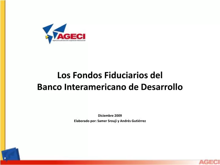 los fondos fiduciarios del banco interamericano de desarrollo