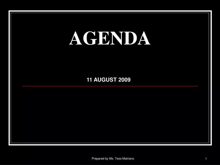 agenda