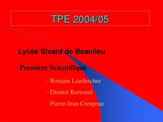tpe 2004 05