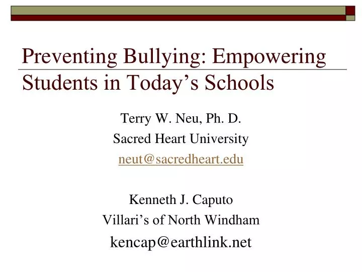 preventing bullying empowering students in today s schools