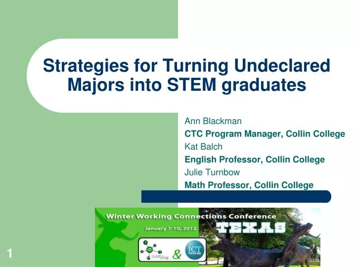 strategies for turning undeclared majors into stem graduates
