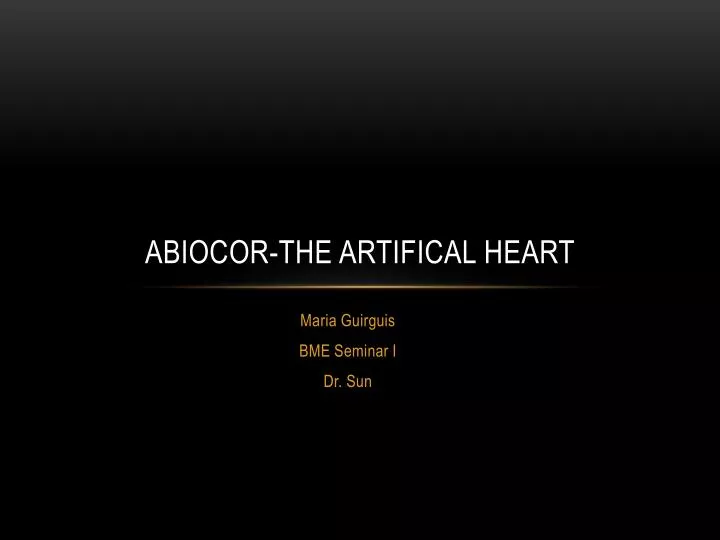 abiocor the artifical heart