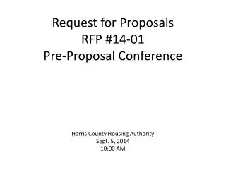 RFP # 14-01