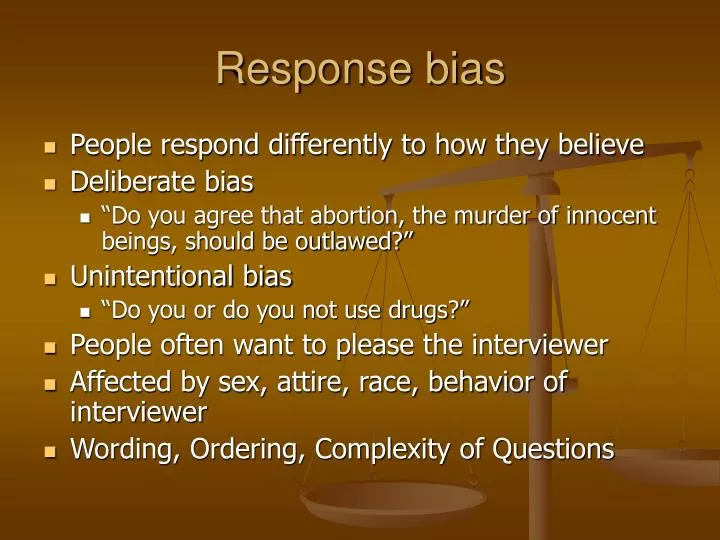 response bias