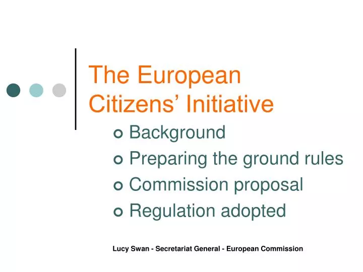 the european citizens initiative