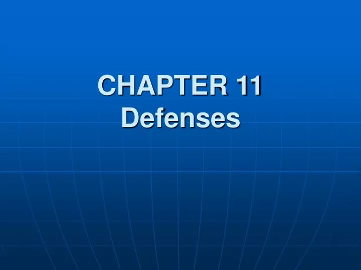 chapter 11 defenses