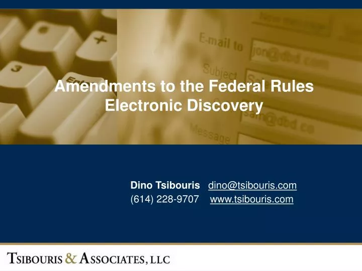 amendments to the federal rules electronic discovery