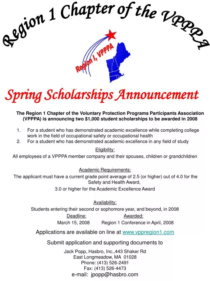 spring scholarships announcement