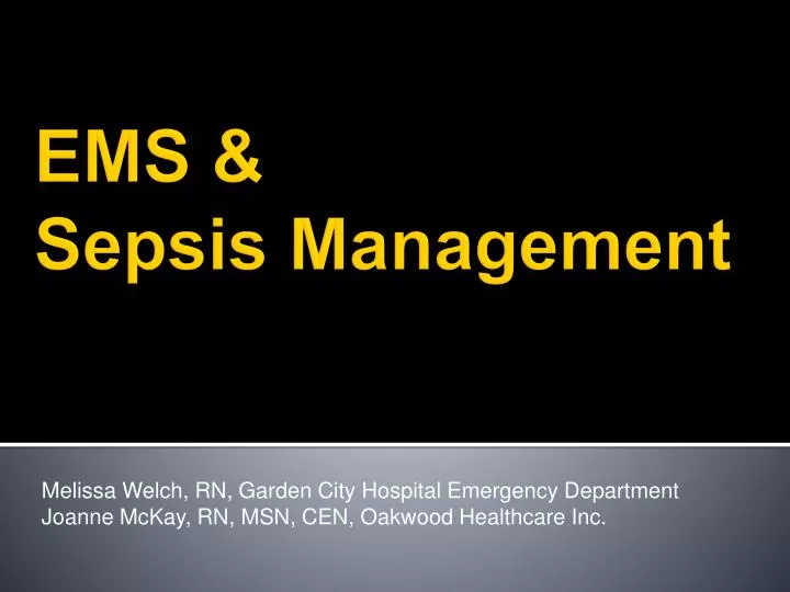 ems sepsis management