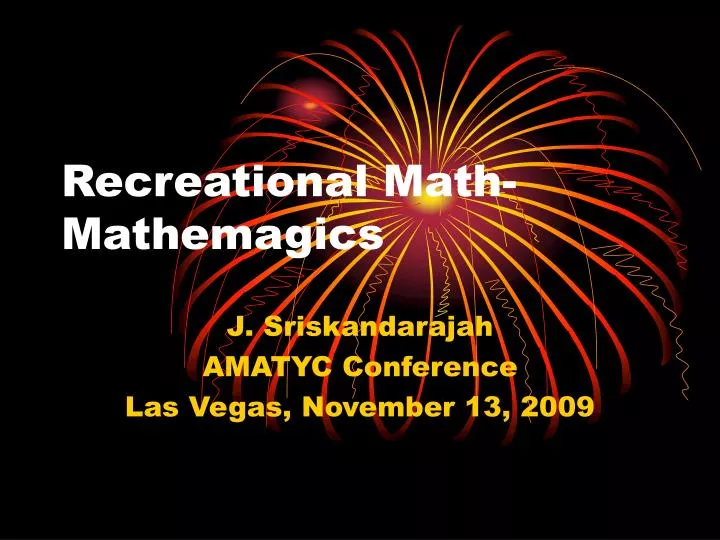 recreational math mathemagics