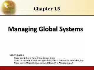 Managing Global Systems