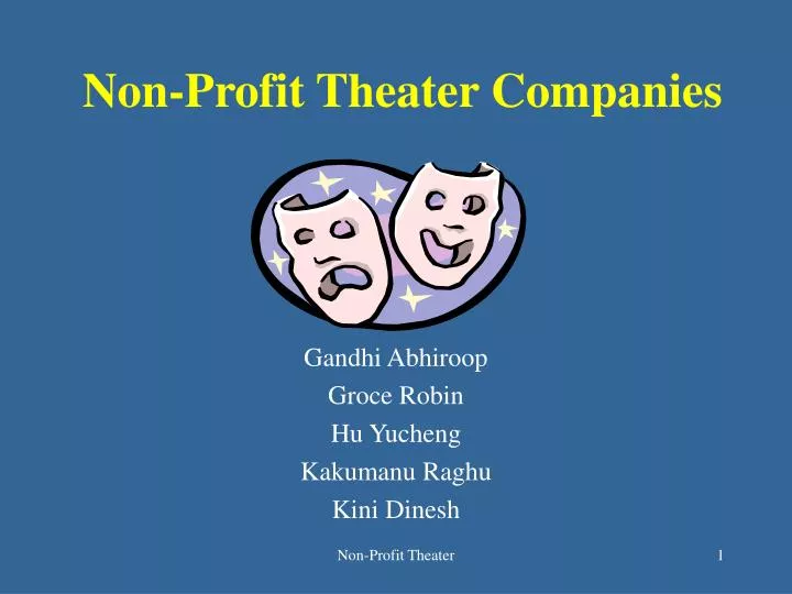 non profit theater companies