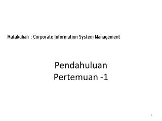 pendahuluan pertemuan 1