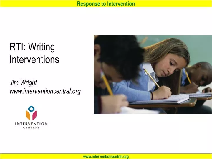 rti writing interventions jim wright www interventioncentral org