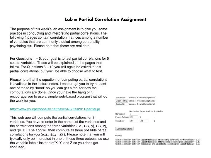 lab 8 partial correlation assignment