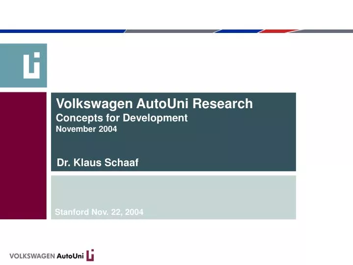 volkswagen autouni research concepts for development november 2004