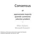 Efficient Consensus and Approximate Majority Algorithms in Large-Scale Networks - slide 1