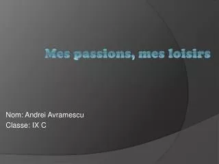 nom andrei avramescu classe ix c