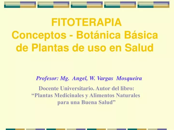 fitoterapia conceptos bot nica b sica de plantas de uso en salud