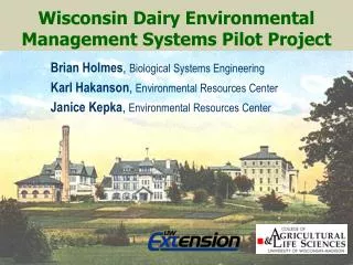 Wisconsin Dairy Environmental Management Systems Pilot Project
