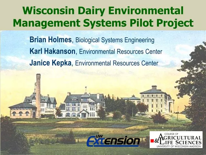 wisconsin dairy environmental management systems pilot project