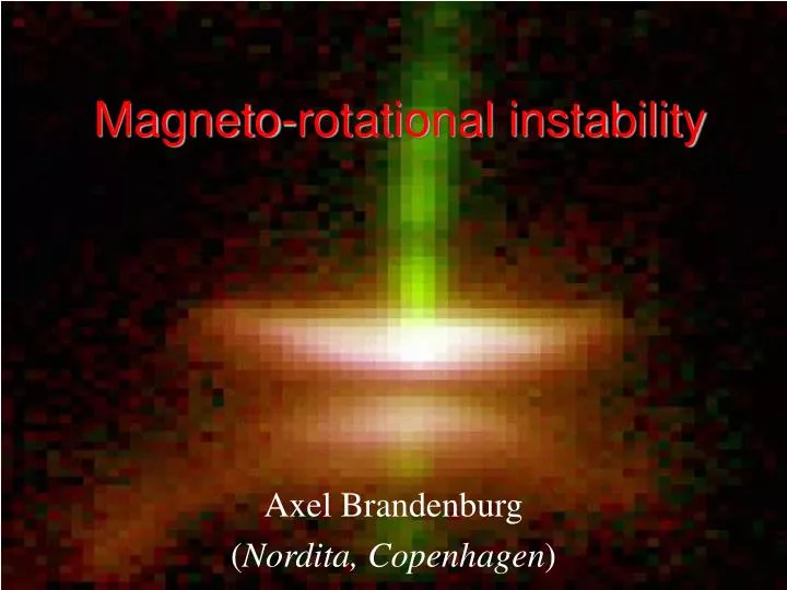 magneto rotational instability