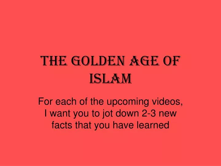 the golden age of islam