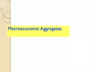 Macroeconomic Aggregates