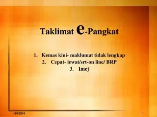 taklimat e pangkat