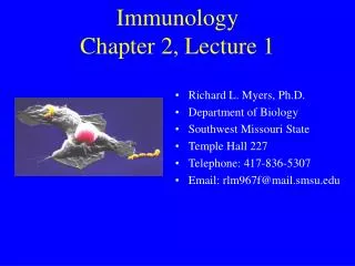 Immunology Chapter 2, Lecture 1