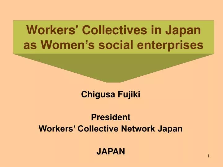 workers collectives in japan as women s social enterprises