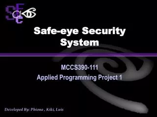 Safe-eye Security System