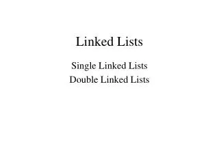 Linked Lists