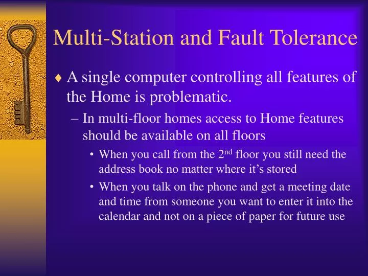 multi station and fault tolerance