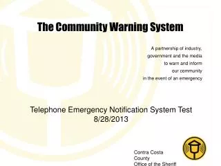 The Community Warning System