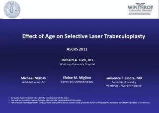 Effect of Age on Selective Laser Trabeculoplasty