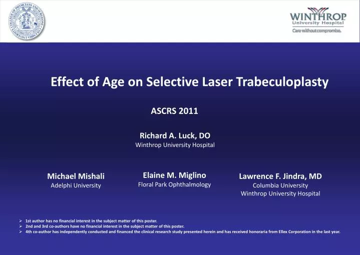 effect of age on selective laser trabeculoplasty