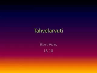tahvelarvuti