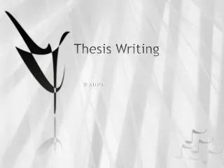 thesis writing