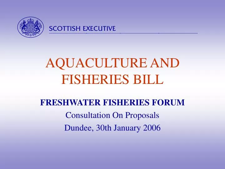 aquaculture and fisheries bill