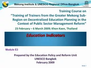 Education Indicators